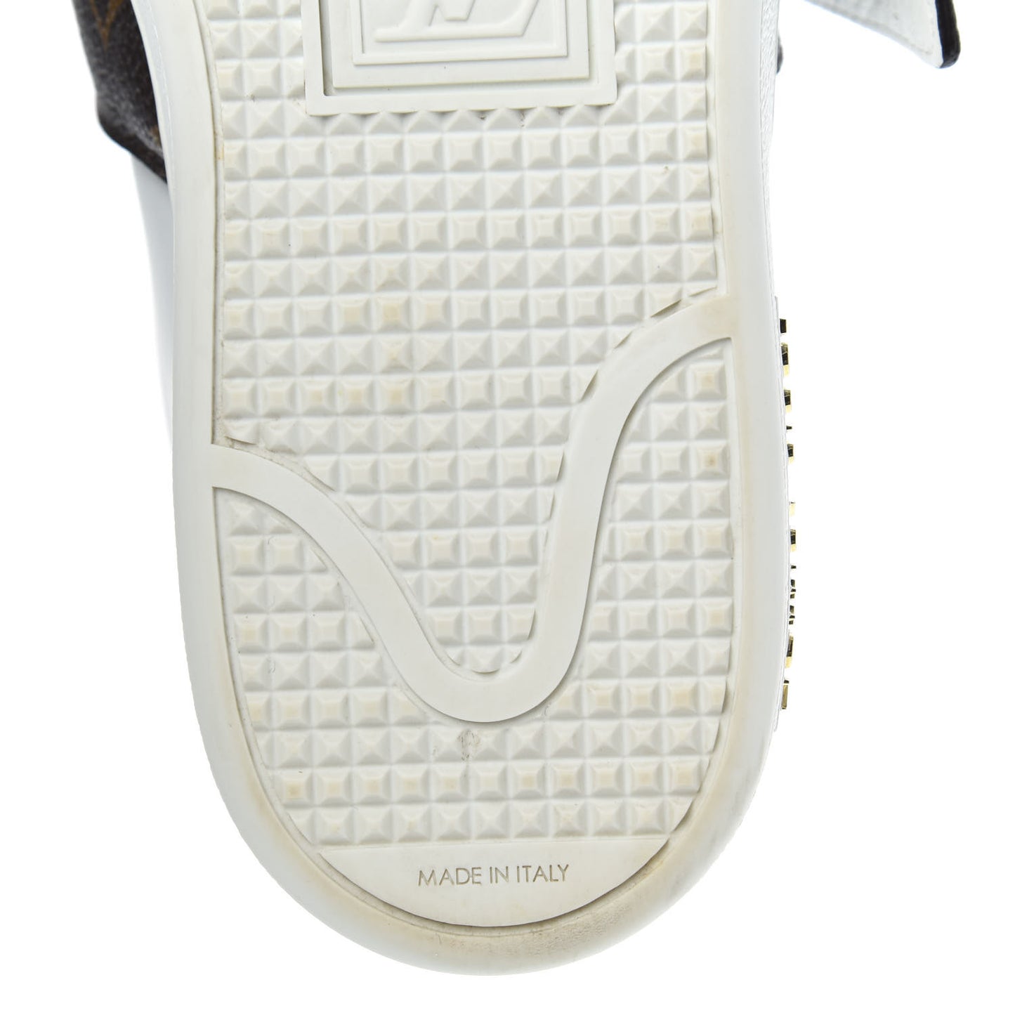 Calfskin Monogram Frontrow Sneakers 37.5 White