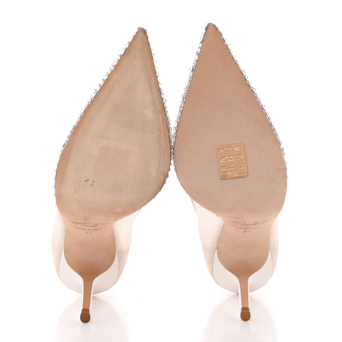 Calfskin Mesh Crystal Love 85 Pumps 37