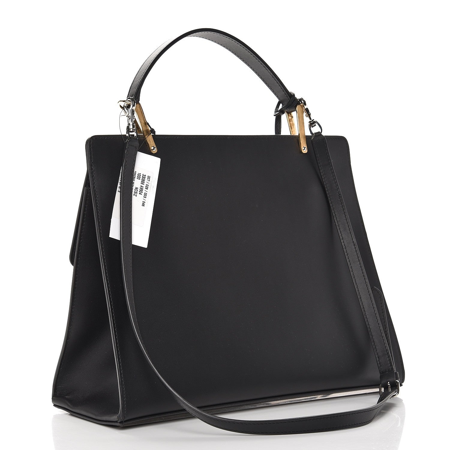 Balenciaga Smooth Calfskin Le Dix M Cartable Shoulder Bag Black 4 of 8