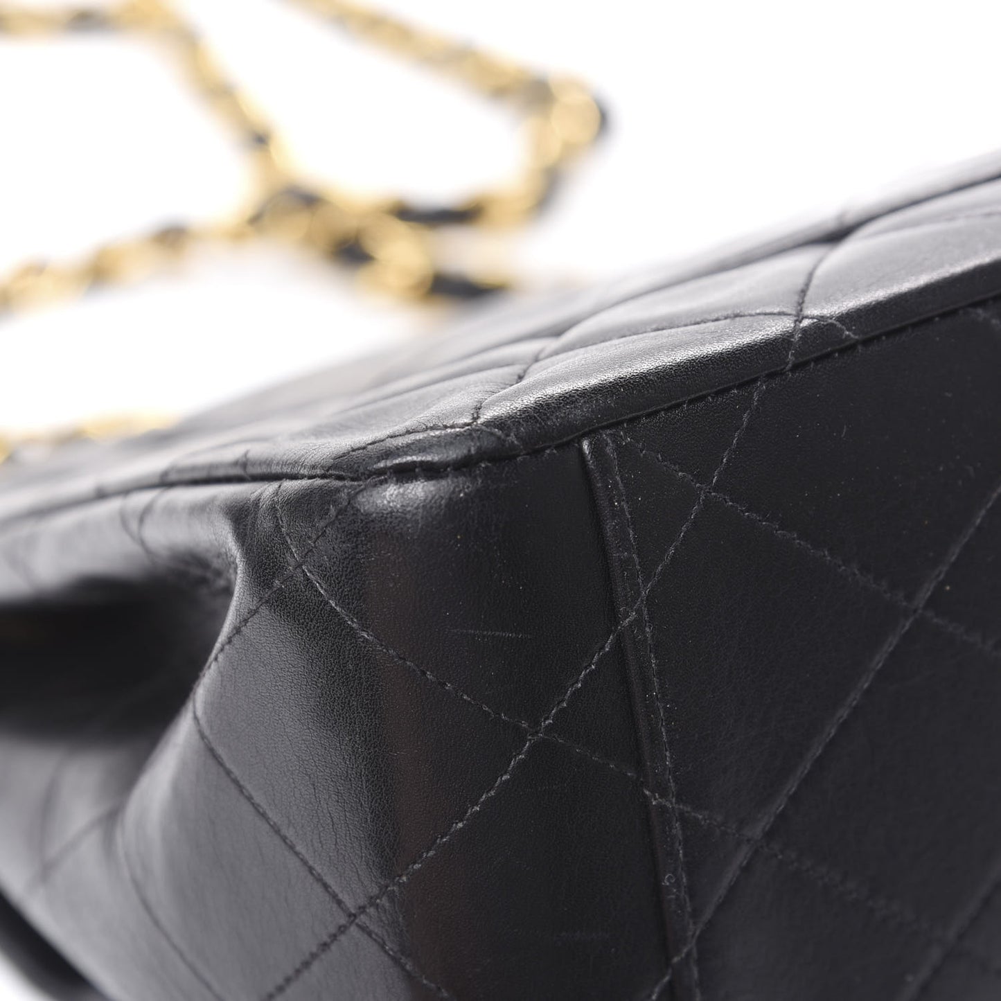 Lambskin Quilted XL Jumbo Single Flap Black