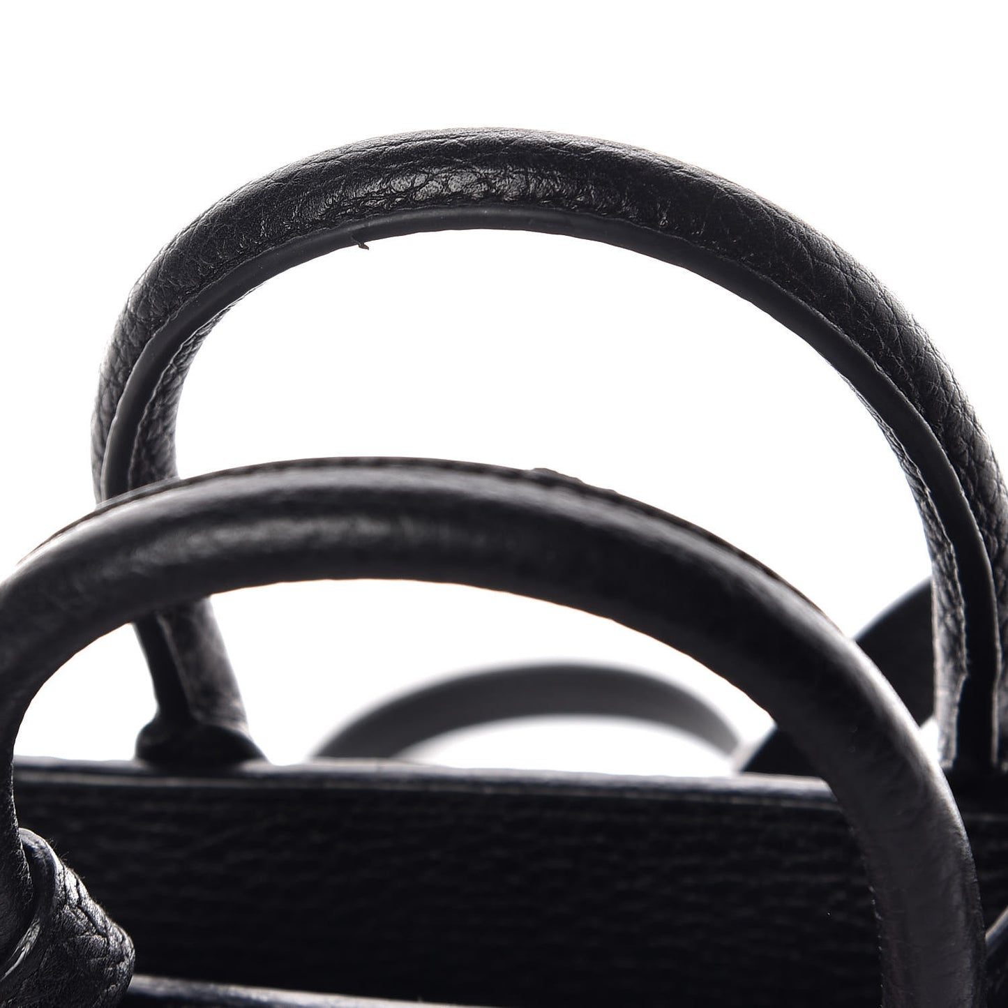 Grained Calfskin Nano Sac De Jour Black