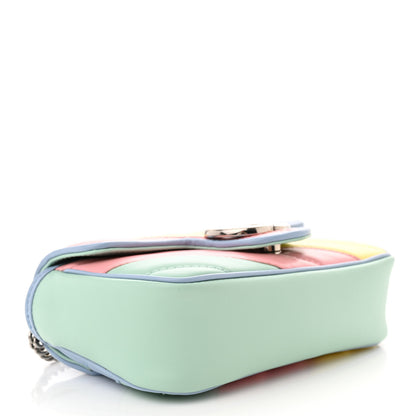 Gucci Calfskin Matelasse Diagonal Super Mini GG Marmont Shoulder Bag Multicolor Pastel 5 of 11