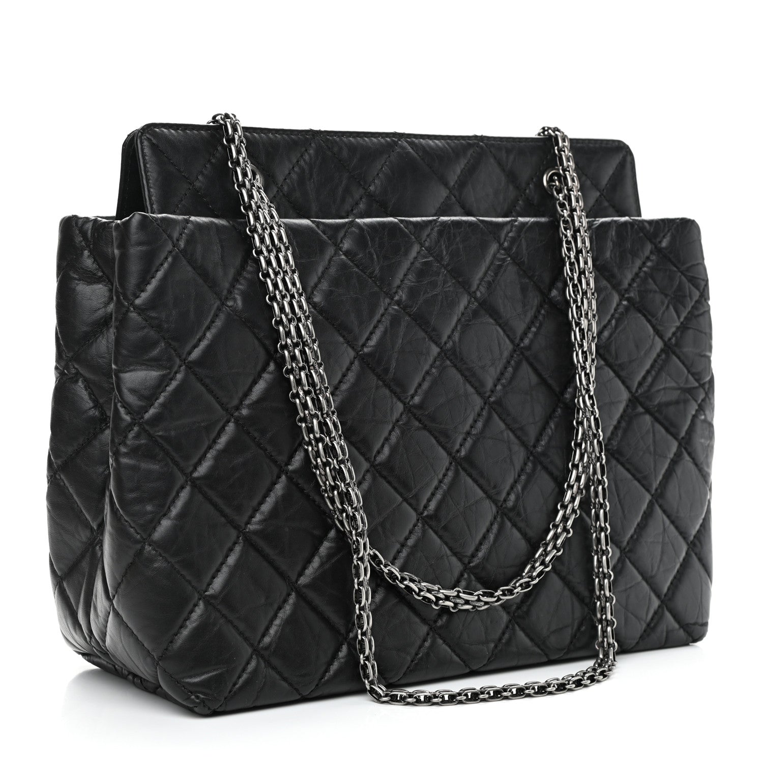 Chanel Aged Calfskin Reissue 2.55 Tote Black 2 of 9