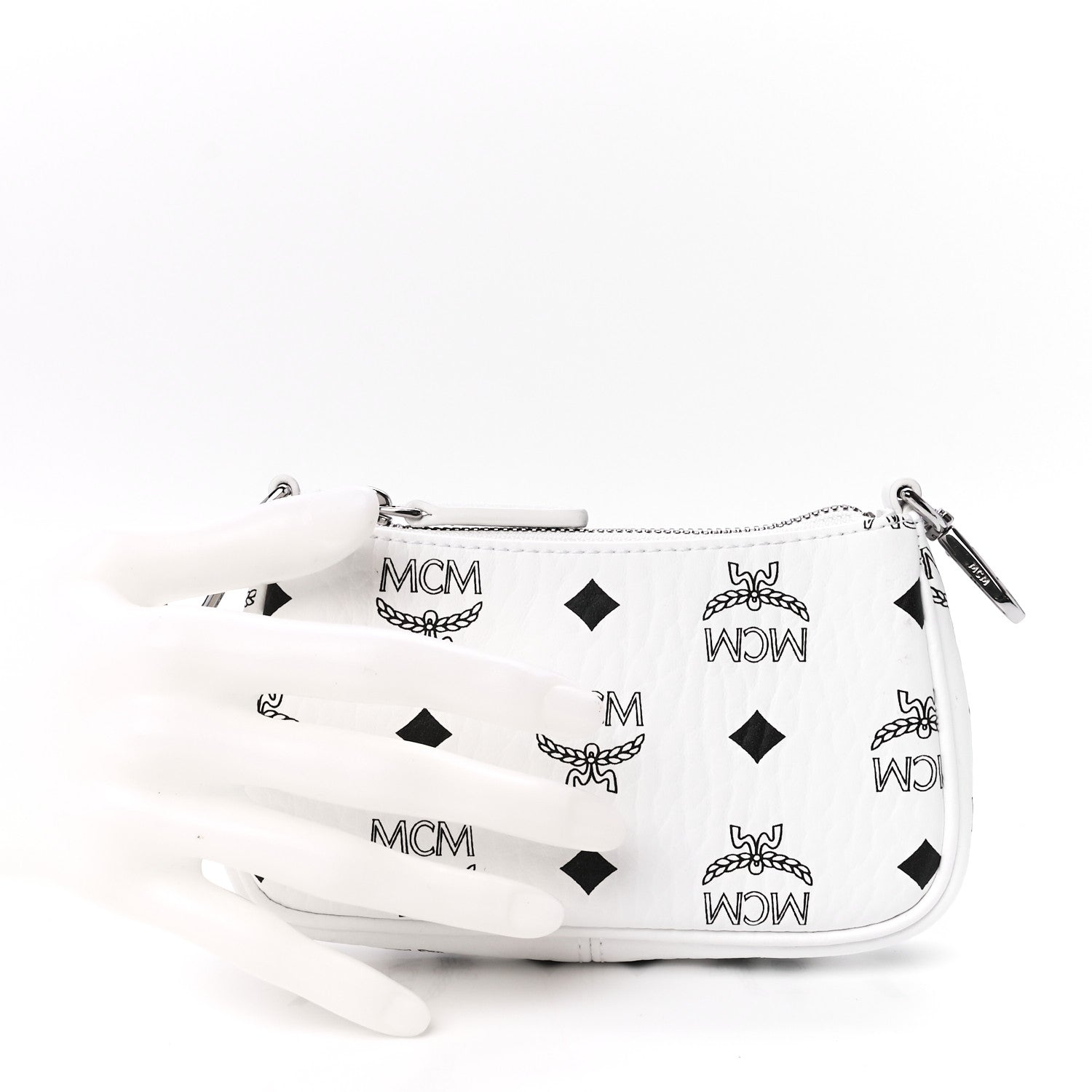 MCM Visetos Multi Pochette Black White Cognac 2 of 9