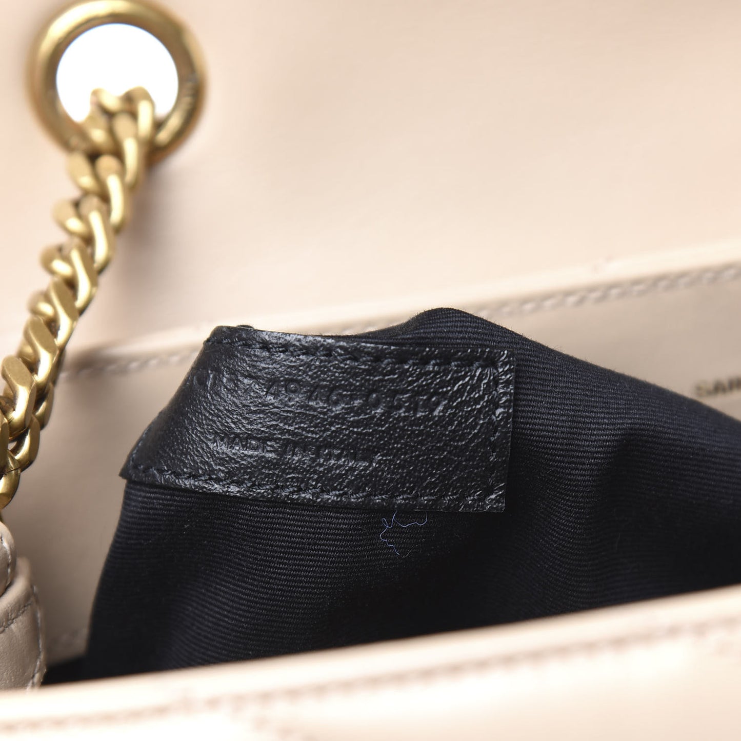 Calfskin Y Quilted Monogram Medium Loulou Chain Satchel Nude Powder