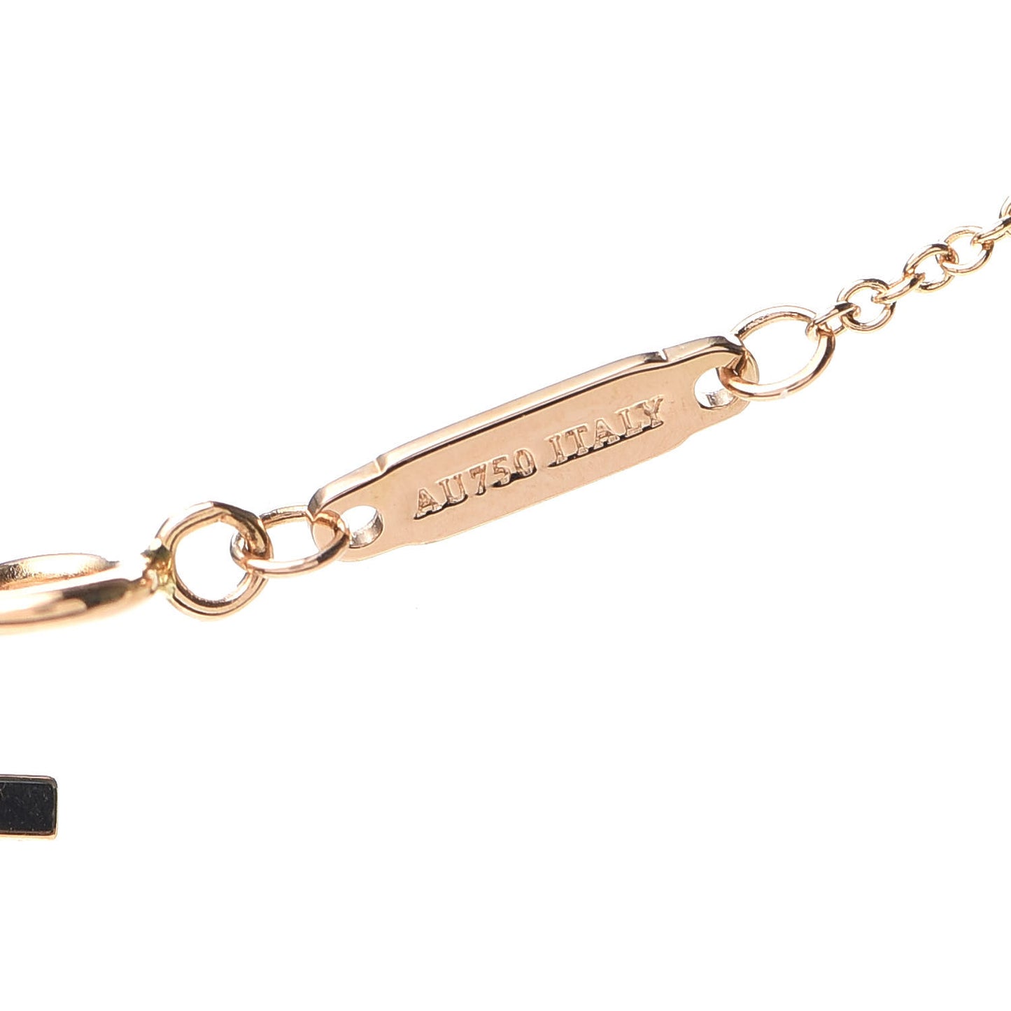 18K Yellow Gold Diamond Mini T Smile Pendant Necklace