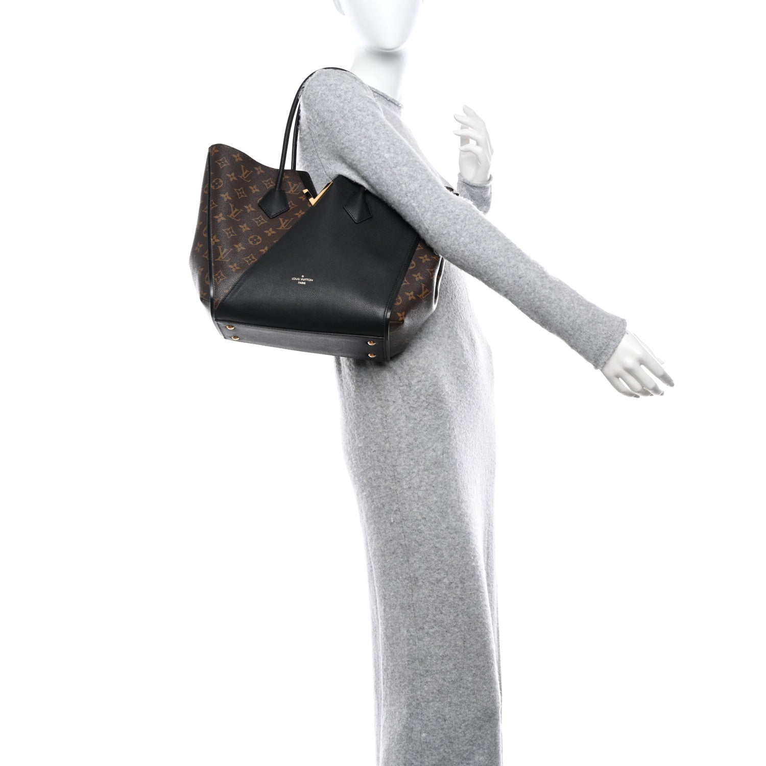 Louis Vuitton Calfskin Monogram Kimono Tote Black 2 of 11