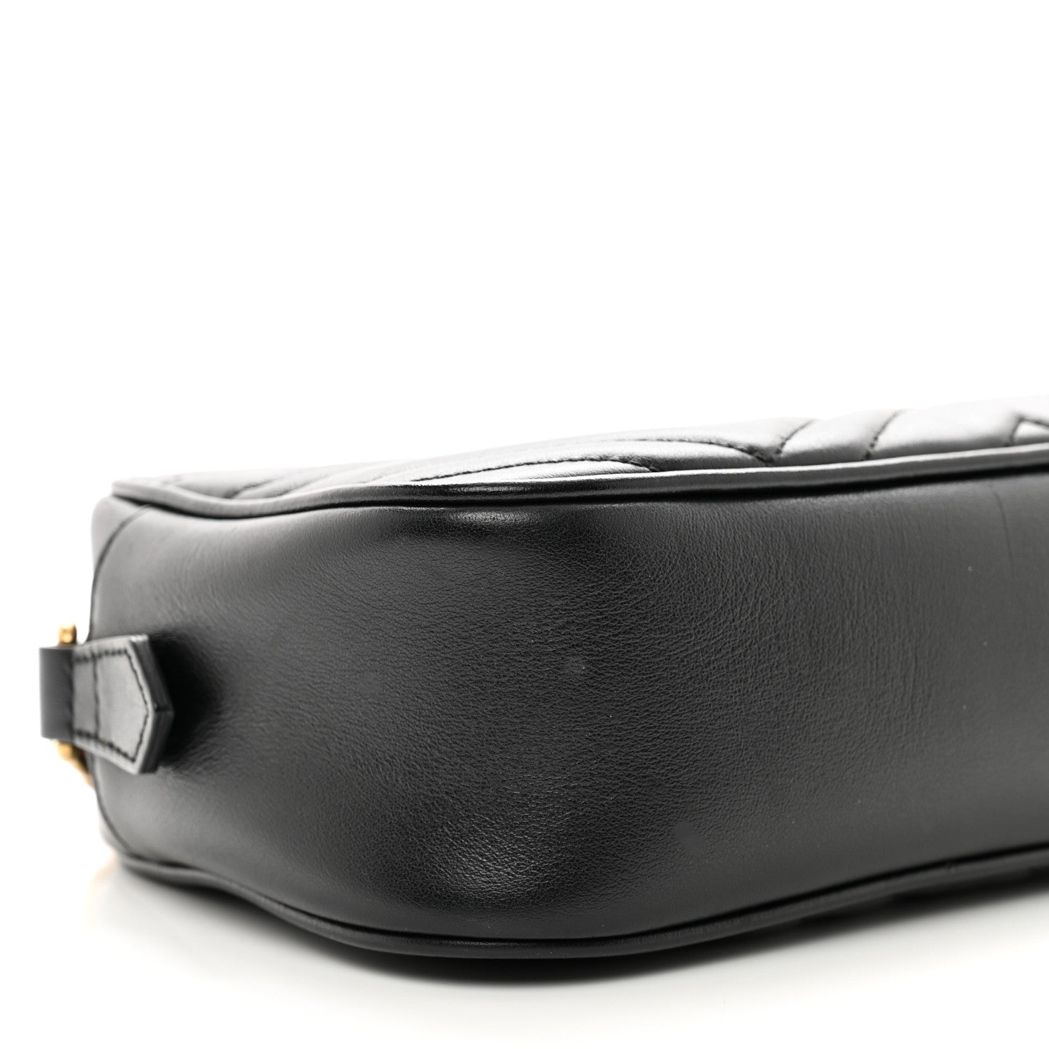 Gucci Calfskin Matelasse Small GG Marmont Chain Shoulder Bag Black 9 of 11