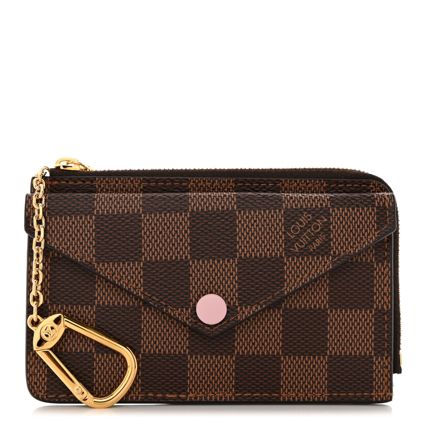 Damier Ebene Recto Verso Card Holder Rose Ballerine