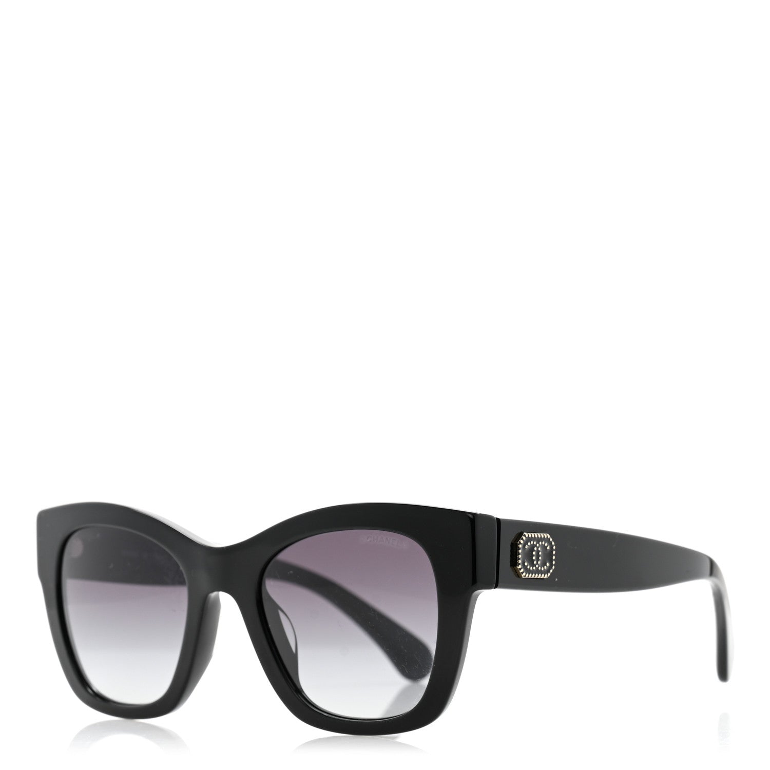 Chanel Acetate Square CC Heart Sunglasses 5478-A Black 1 of 7