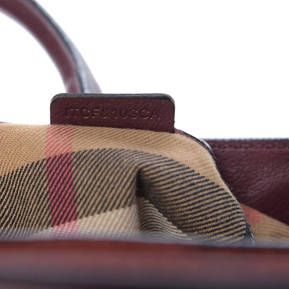 Burberry Grainy Nubuck Medium Banner Tote Deep Claret 11 of 11