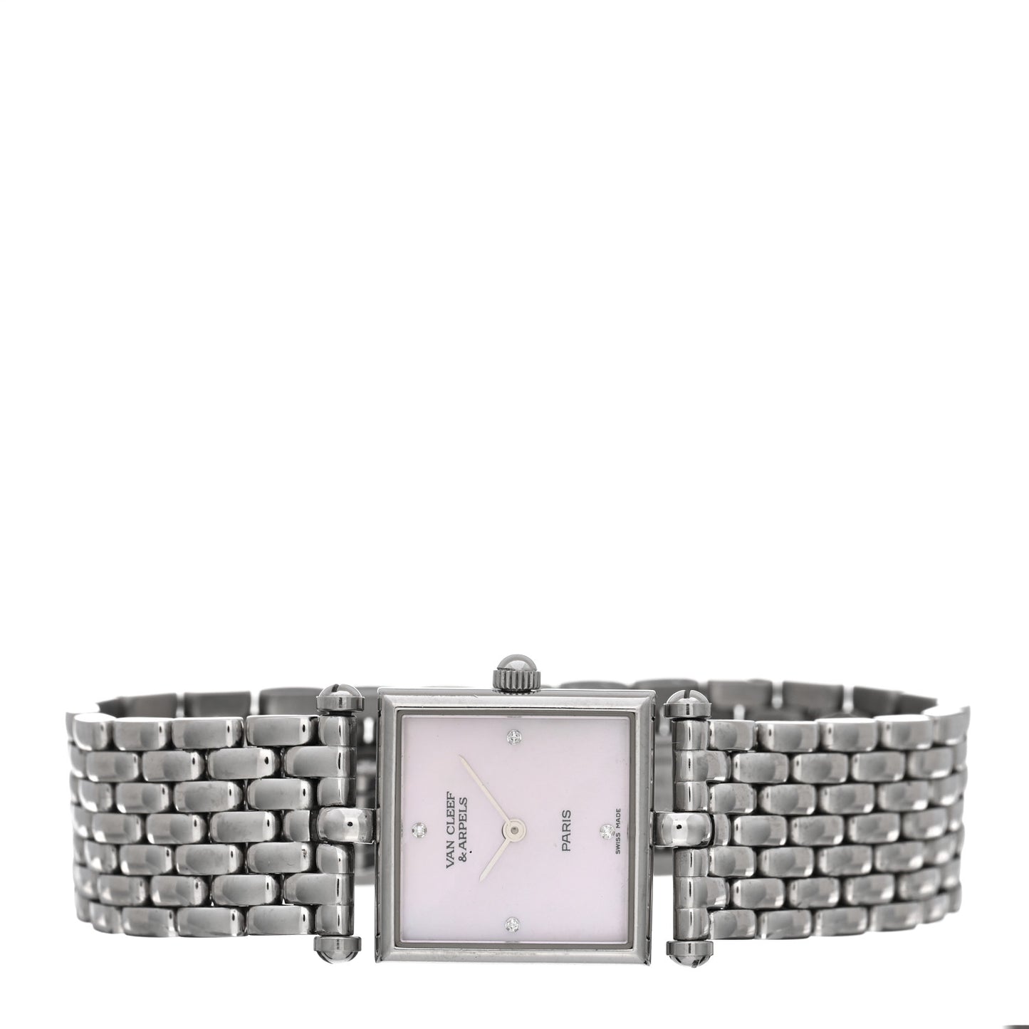 Stainless Steel Diamond Pink Mother of Pearl 20mm Classique Quartz Watch