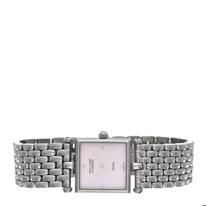 Van Cleef & Arpels Stainless Steel Diamond Pink Mother of Pearl 20mm Classique Quartz Watch 2 of 4