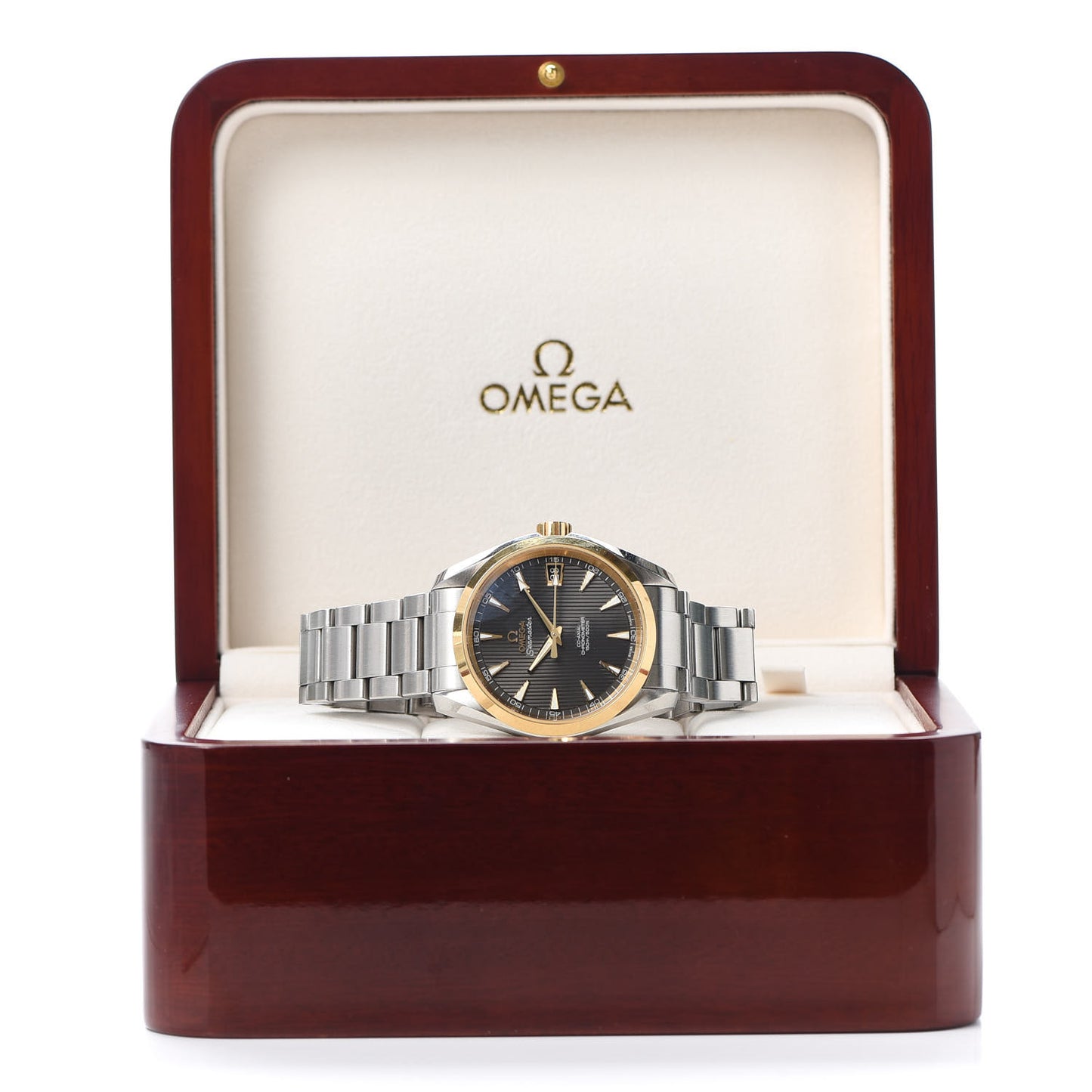 Stainless Steel 18K Yellow Gold 38mm Seamaster Aqua Terra Automatic Watch Grey 231.20.39.21.06.004