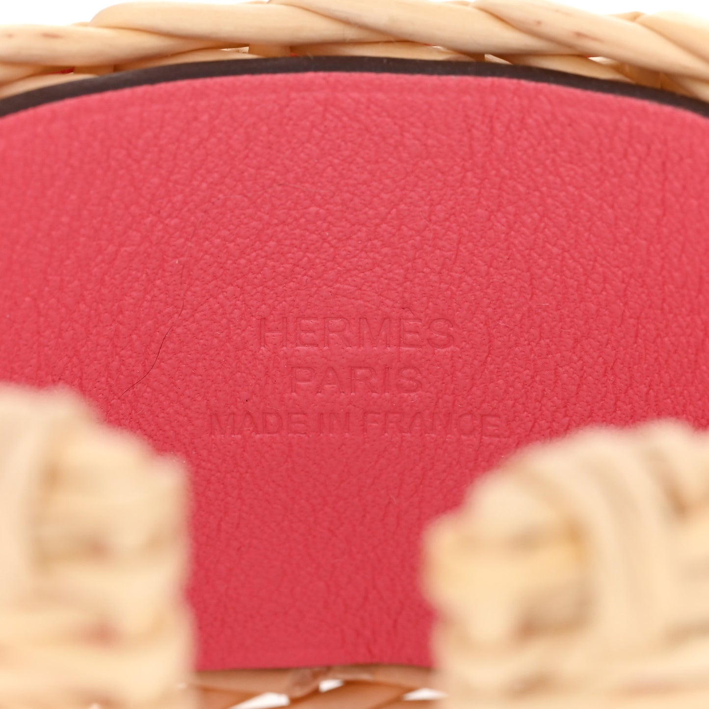 Wicker Barenia Medor Picnic Cuff Bracelet T2 Rose Azalee