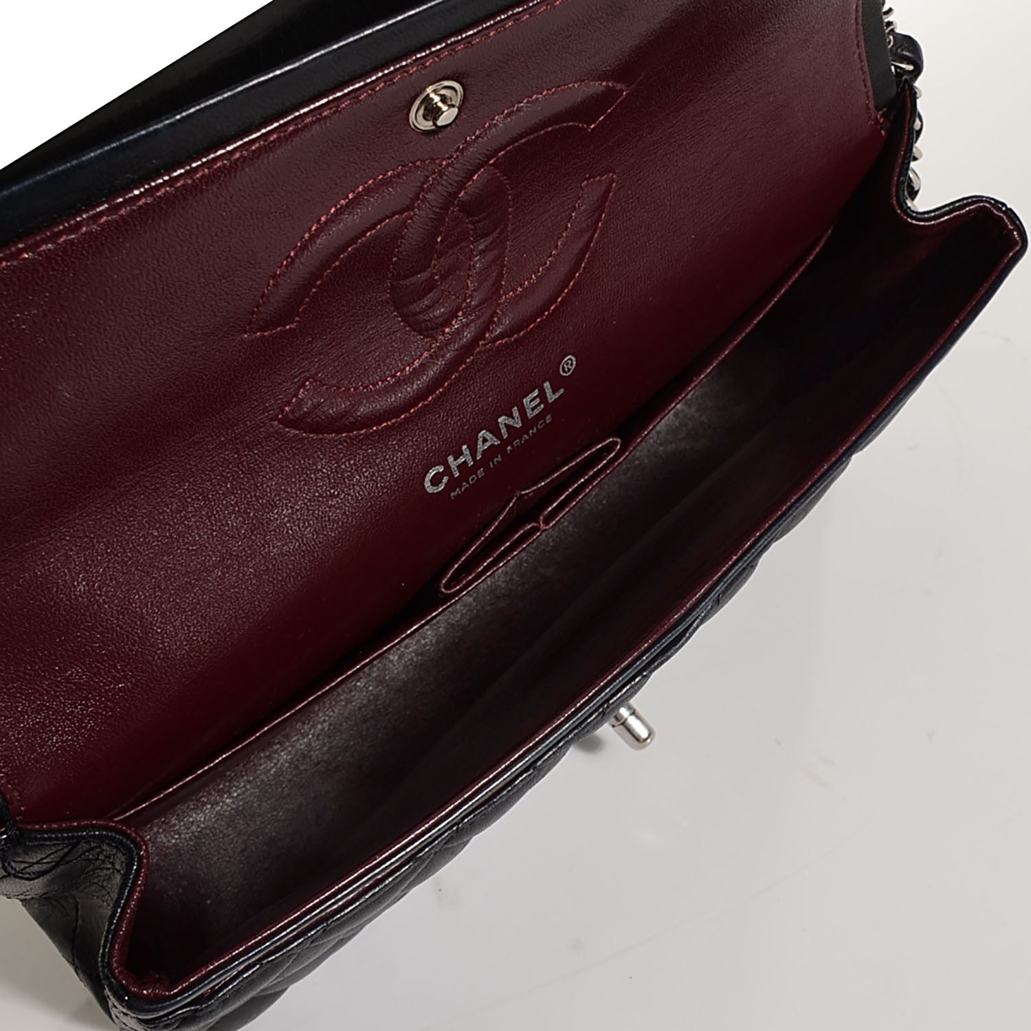 Chanel Lambskin Quilted Medium Double Flap Black 9 of 26