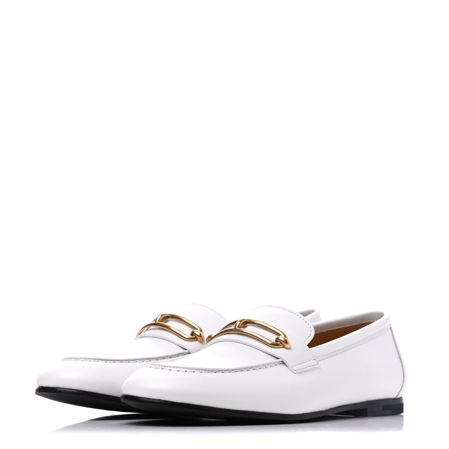 Calfskin Womens Colette Loafers 37.5 White