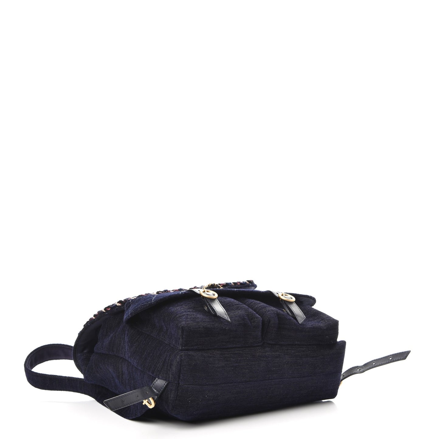 Wool Velvet Parisian Stroll Backpack Navy
