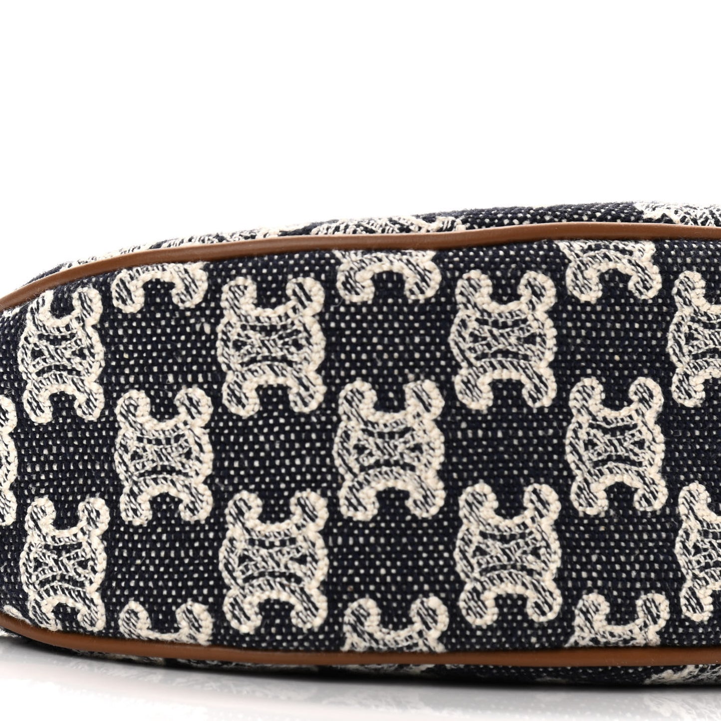 Canvas Calfskin Ava Triomphe Shoulder Bag Blue