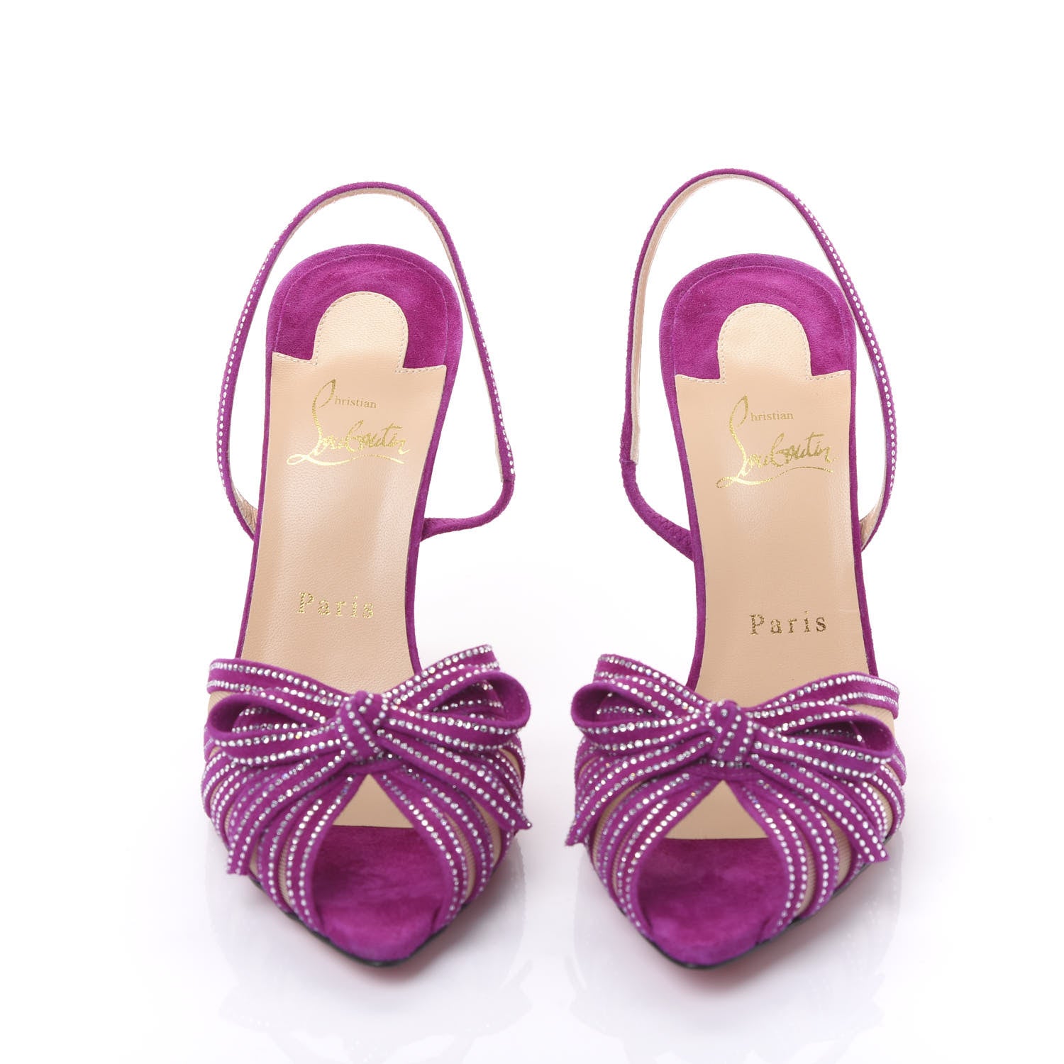 Christian Louboutin Rete Strass Araborda 100 Pumps 38.5 Richelieu 2 of 8