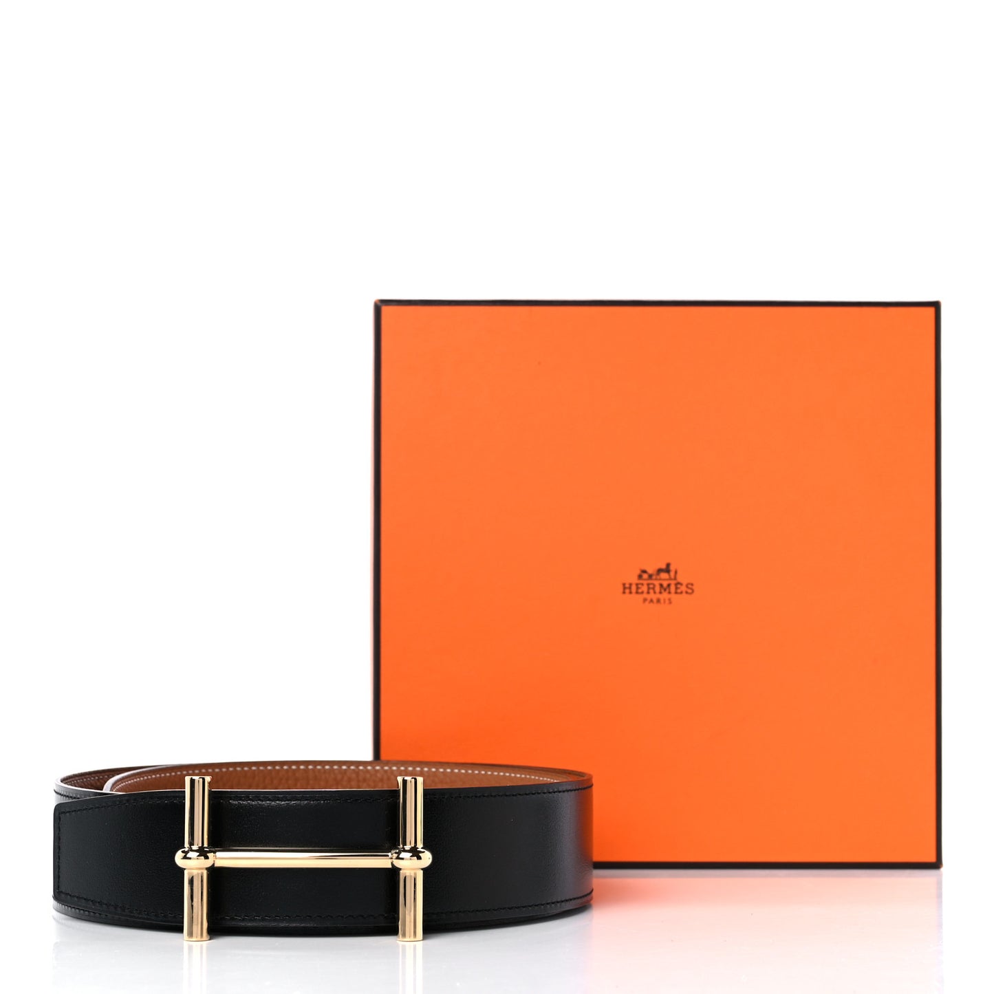 Box Togo 32mm H d'Ancre Belt 85 34 Black Gold