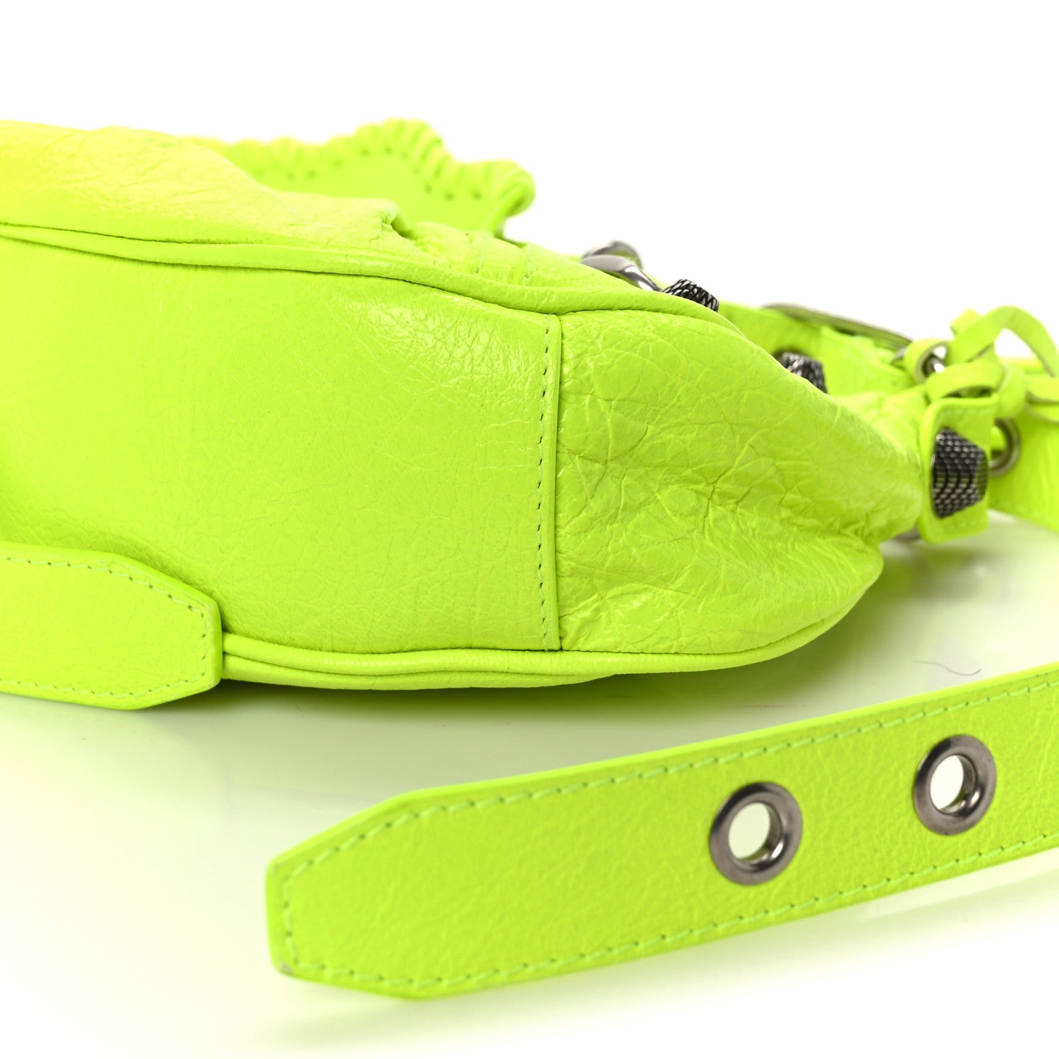 Balenciaga Agneau Arena Le Cagole Shoulder Bag XS Fluo Yellow 11 of 11