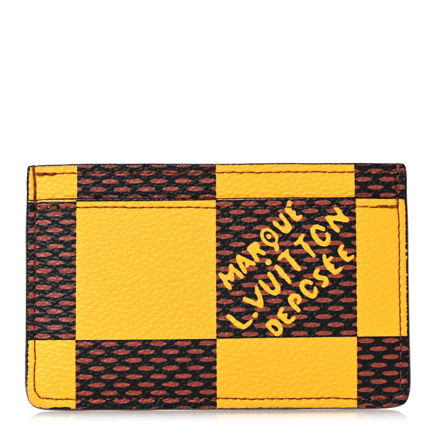 Damier Pop Pocket Organizer NM Yellow