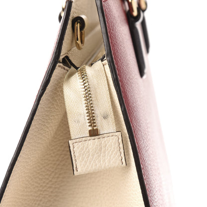Gucci Dollar Calfskin Large Soho Top Handle Satchel Hibiscus Red Mystic White Blue 17 of 19