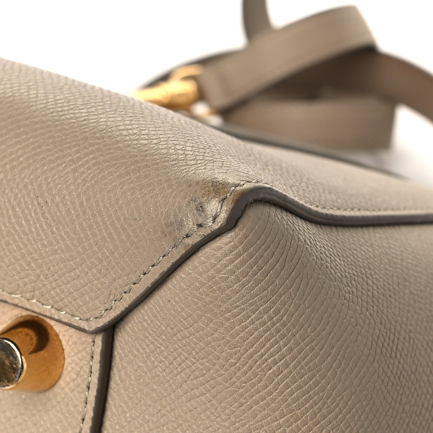 Grained Calfskin Mini Belt Bag Light Taupe