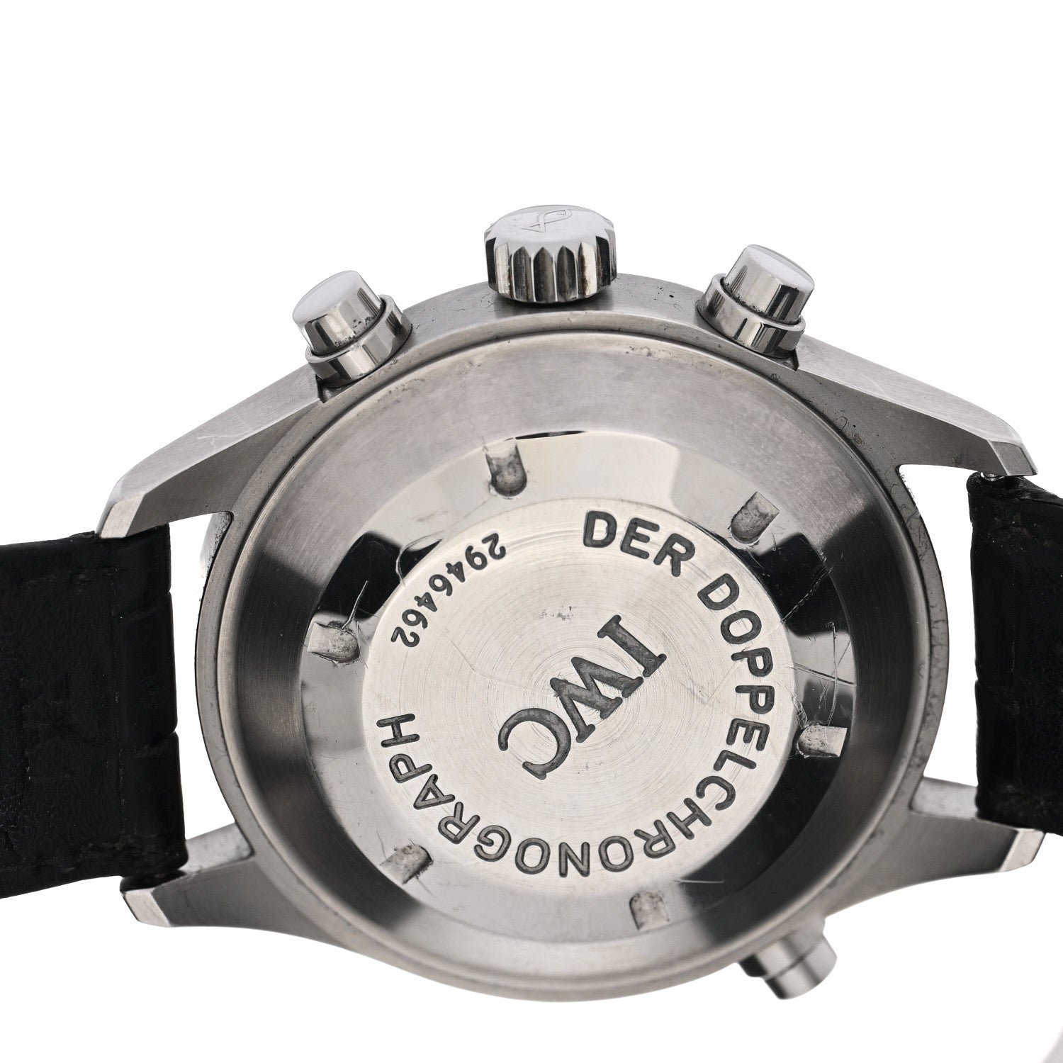 IWC Stainless Steel Alligator 42mm Spitfire Double Chronograph Automatic Watch IW371343 4 of 4