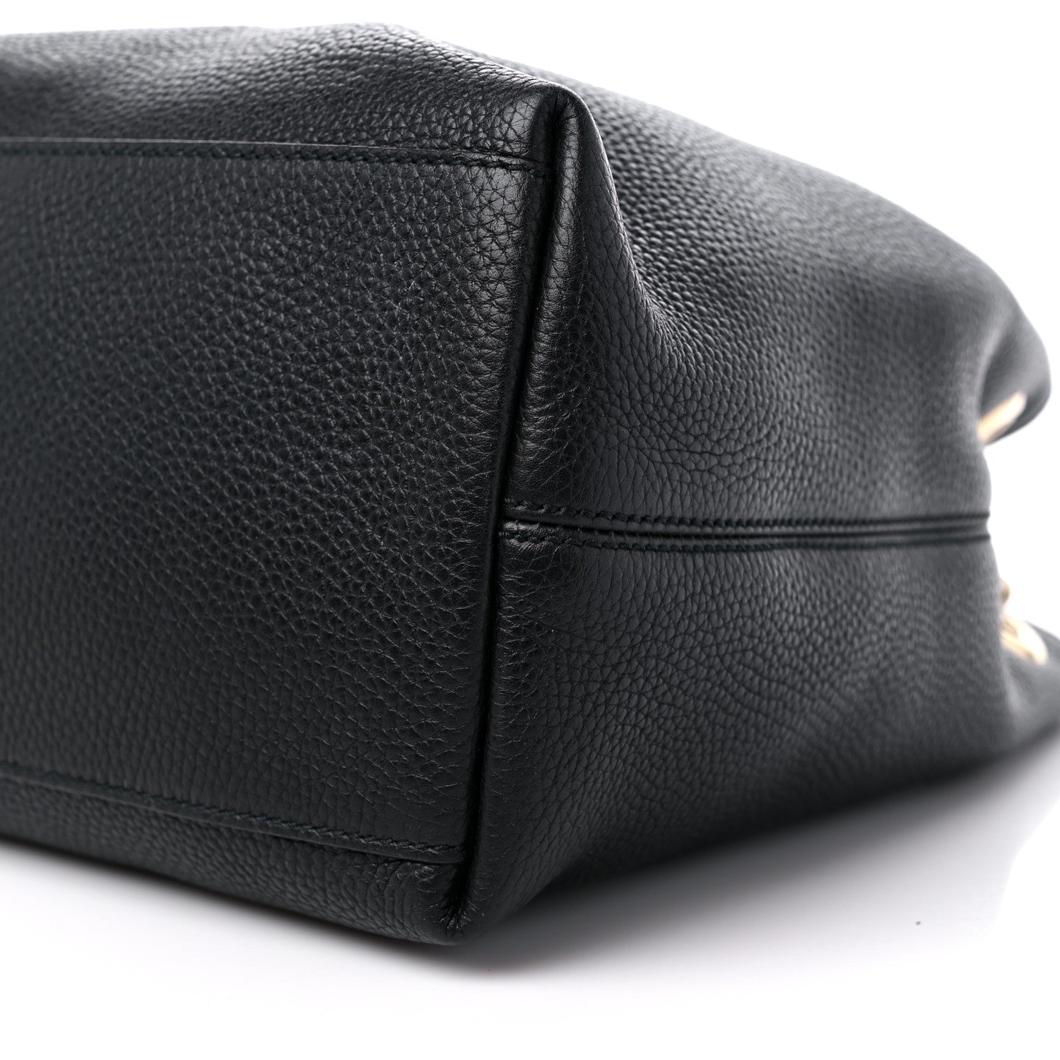 Gucci Pebbled Calfskin Medium Soho Chain Shoulder Bag Black 9 of 11