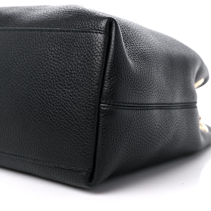 Gucci Pebbled Calfskin Medium Soho Chain Shoulder Bag Black 9 of 11