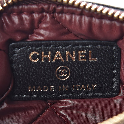 Chanel Lambskin Quilted Small Cosmetic Case Black 6 of 7