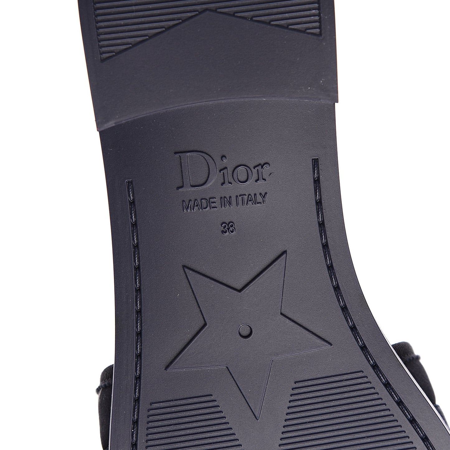 Technical Stretch Fabric Camouflage Dio(r)evolution Slide Sandals 38 Deep Blue