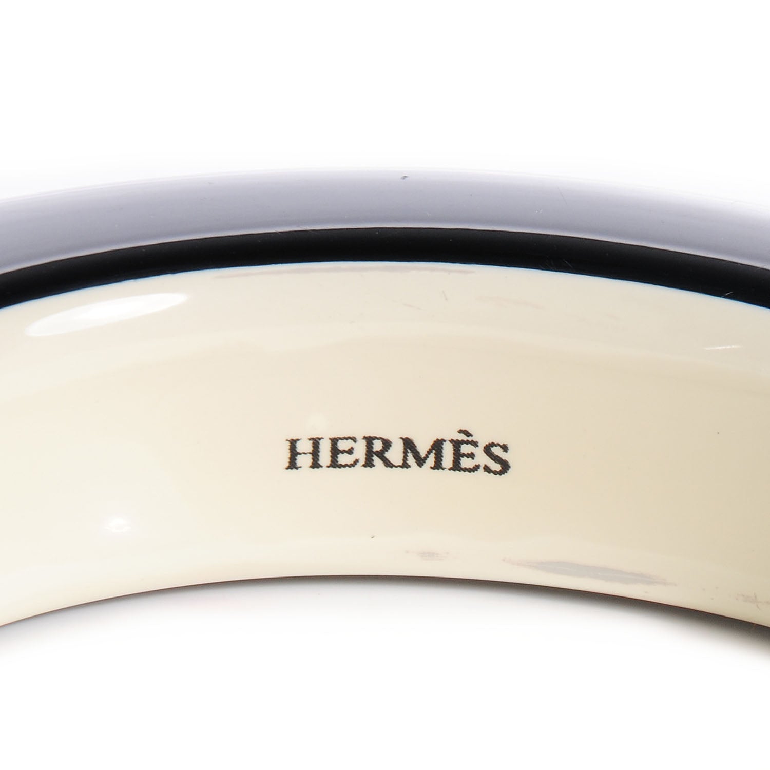 Hermes Lacquered Wood Ariodante Bracelet Noir S 3 of 6