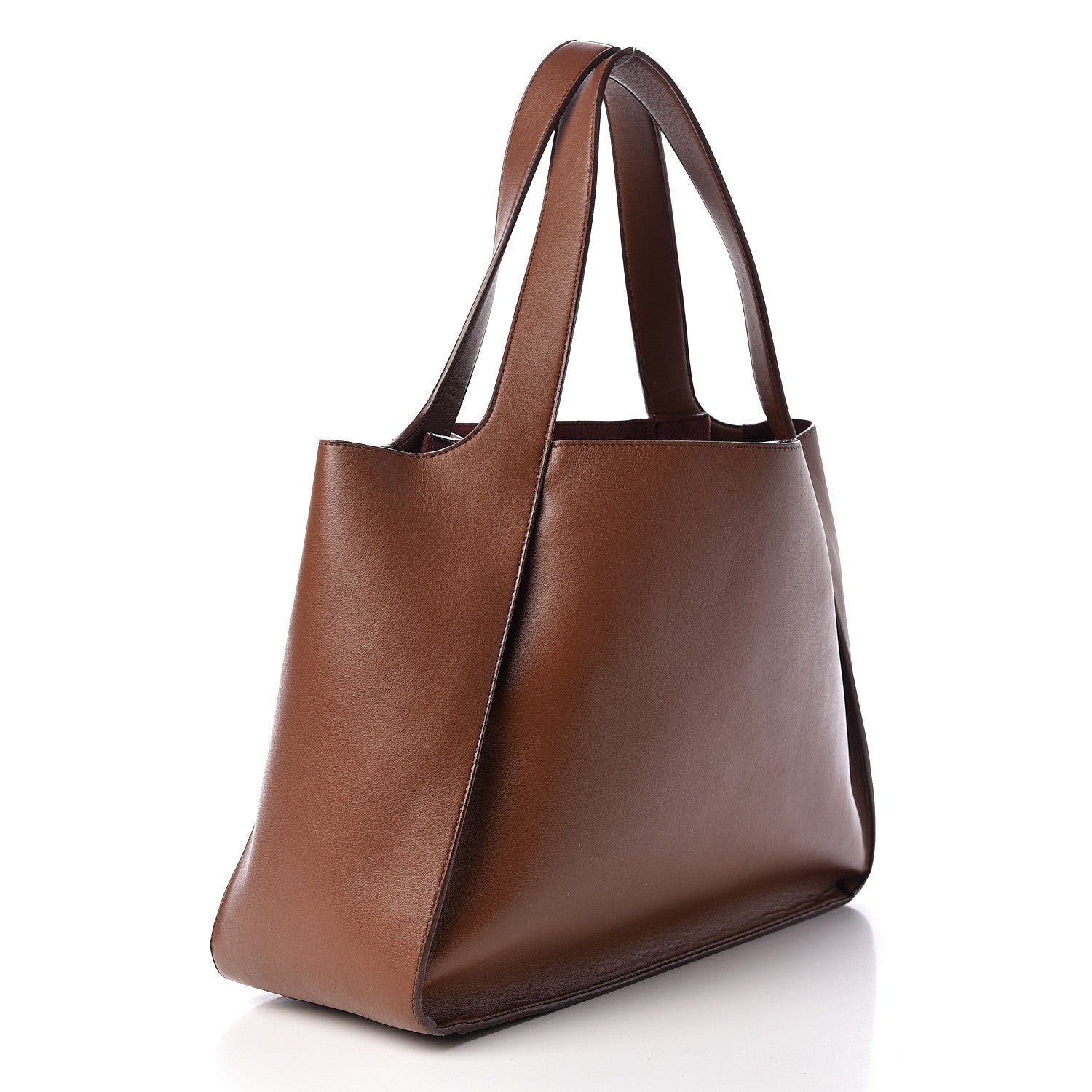 Stella McCartney Eco Alter Nappa East West Perforated Tote Brown 4 of 11