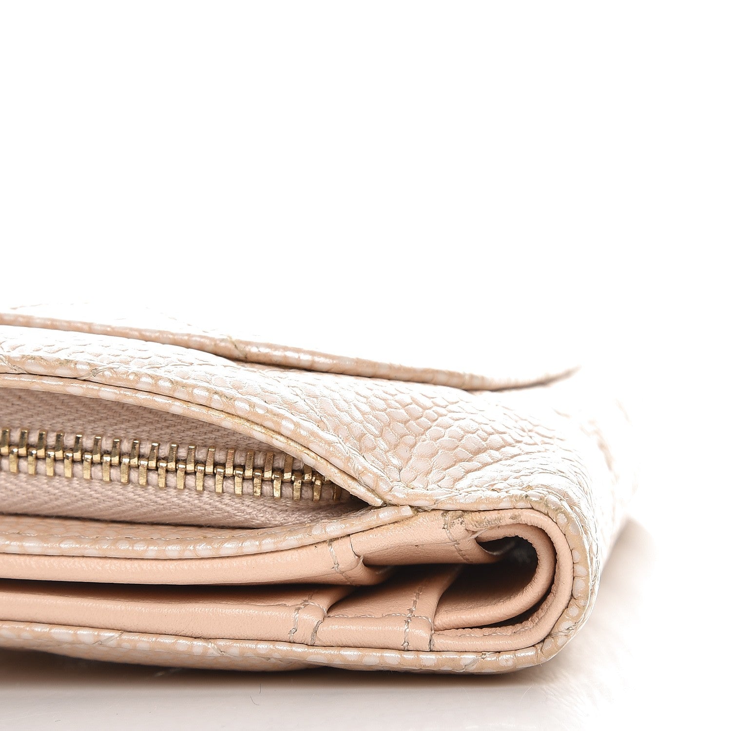 Chanel Iridescent Caviar Quilted Zipped Pocket Wallet Beige Clair 10 of 10