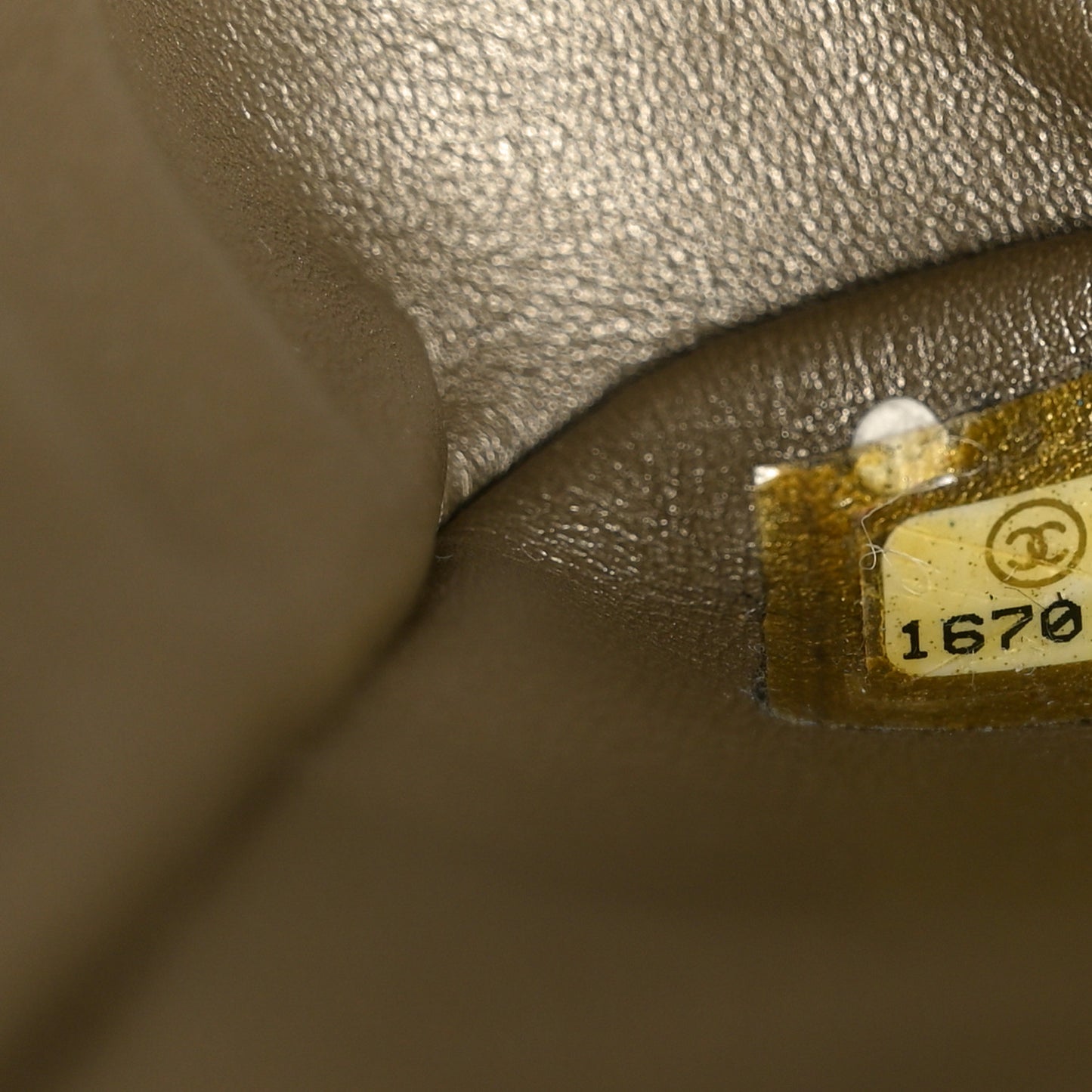 Metallic Snakeskin Jumbo Single Flap Light Gold Bronze