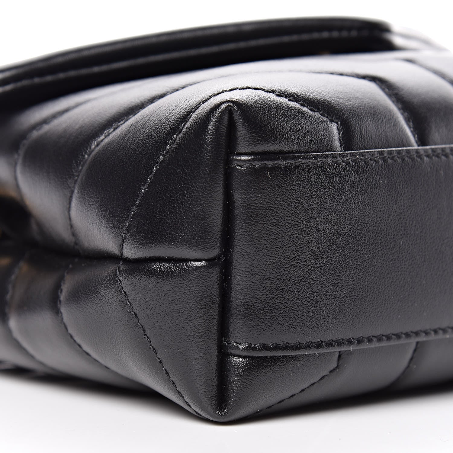 Saint Laurent Calfskin Y Quilted Monogram Toy Loulou Crossbody Bag Black 8 of 9