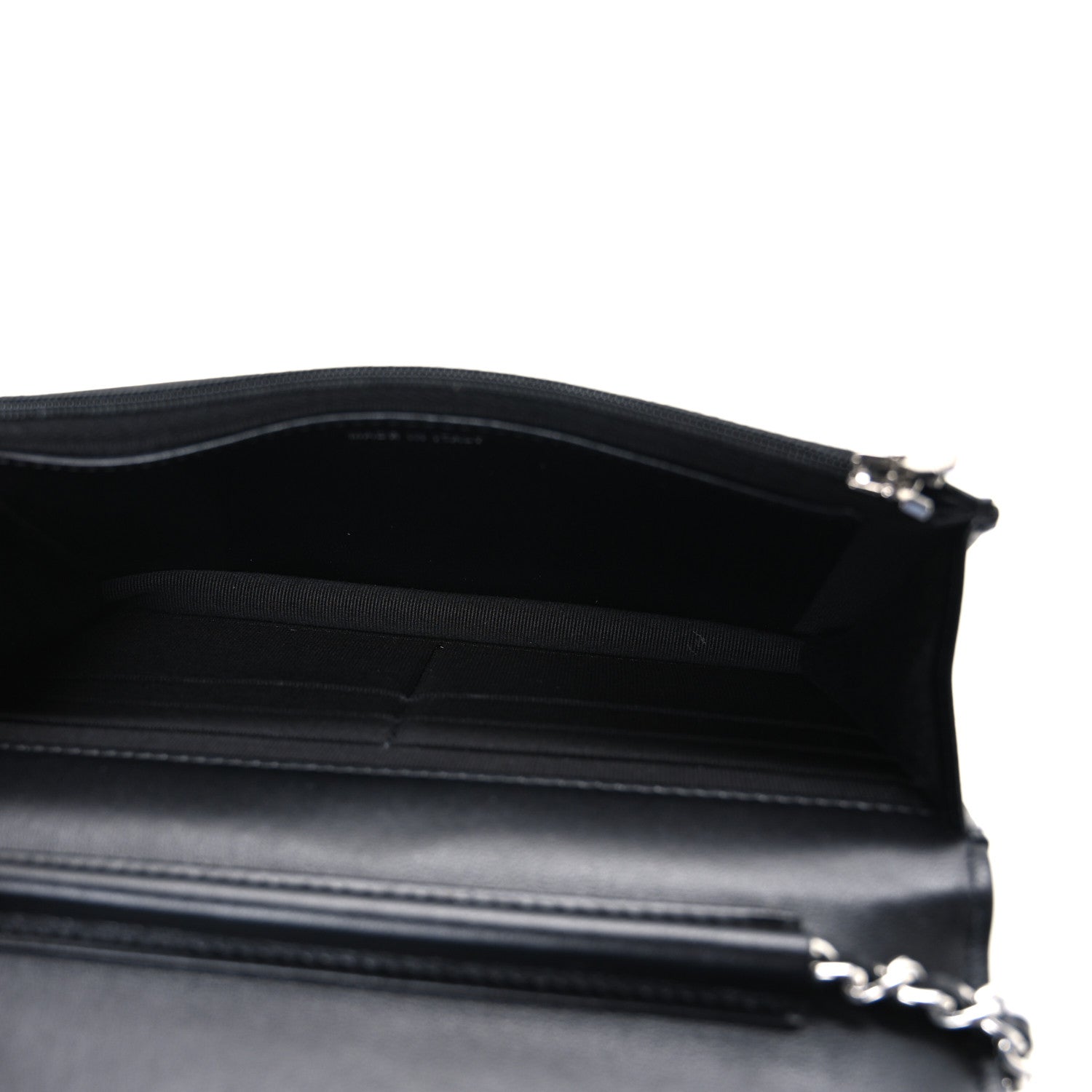 Chanel Sequin CC Wallet On Chain WOC Black 5 of 11