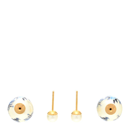 Christian Dior Pearl Mise En Dior Palm Tree Tribal Earrings Gold 3 of 4