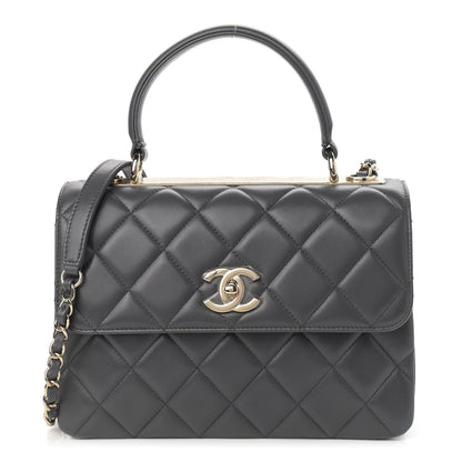 Chanel Lambskin Quilted Small Trendy CC Dual Handle Flap Bag Grey 1 of 9