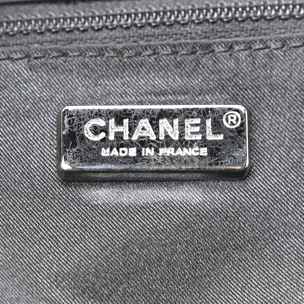 Chanel Tweed Paris NY Framed Pleated Pouch Grey 6 of 10