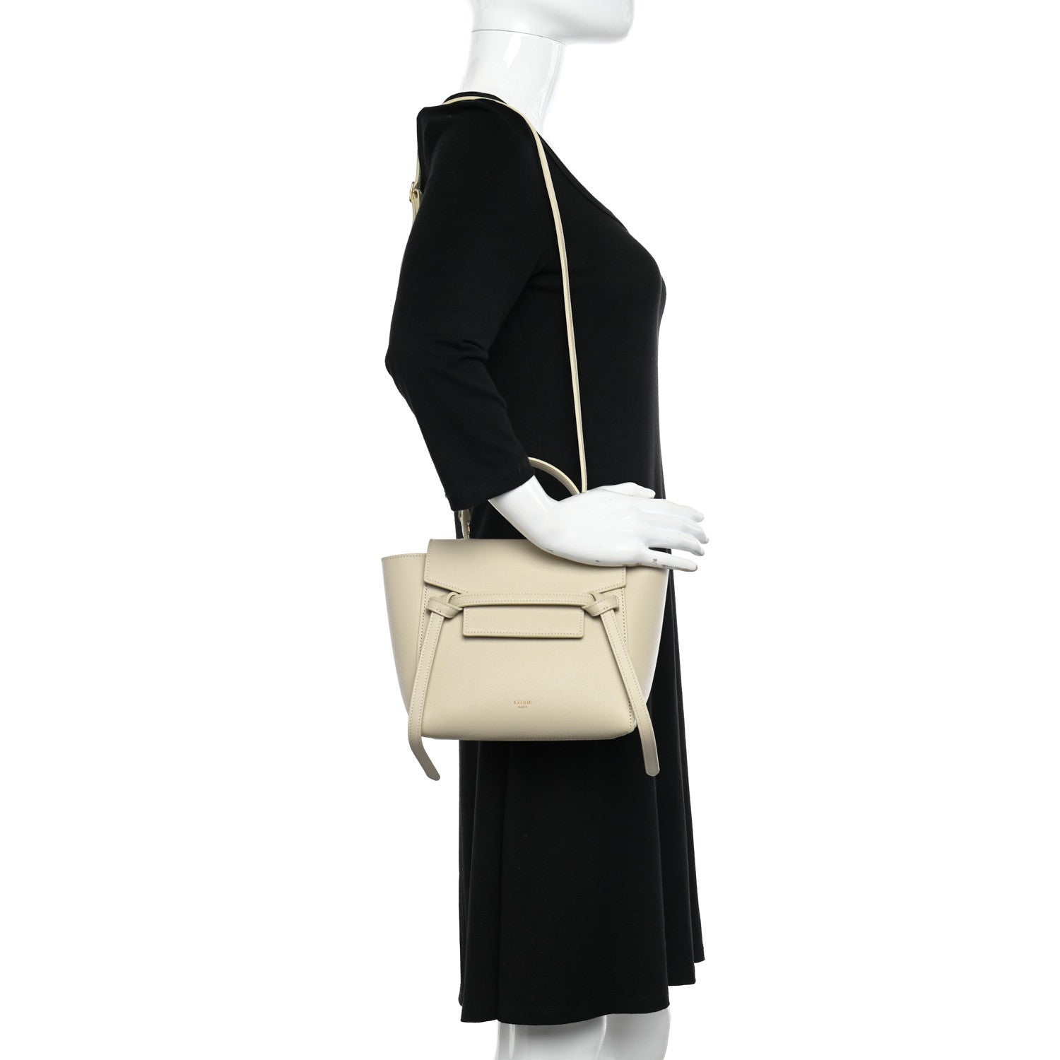 Celine Grained Calfskin Nano Belt Bag Linen 2 of 12