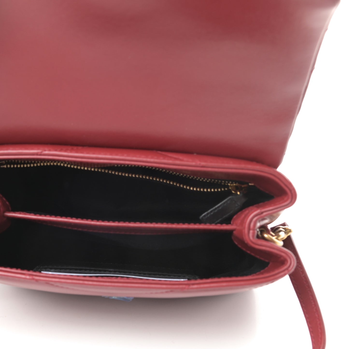 Calfskin Y Quilted Monogram Toy Loulou Crossbody Bag Opyum Red