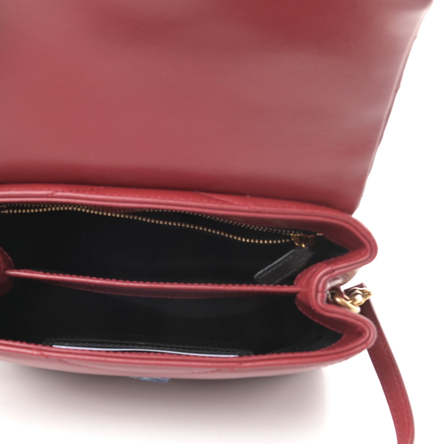 Saint Laurent Calfskin Y Quilted Monogram Toy Loulou Crossbody Bag Opyum Red 5 of 10