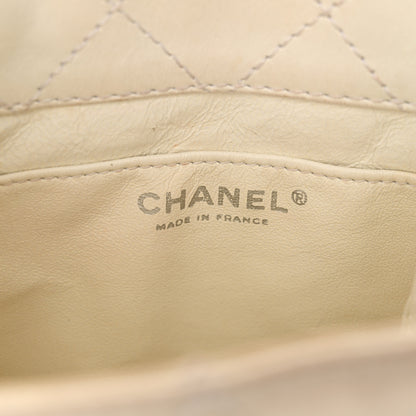 Chanel Lambskin Quilted Bi-Color Drawstring Shoulder Bag Black White 6 of 19