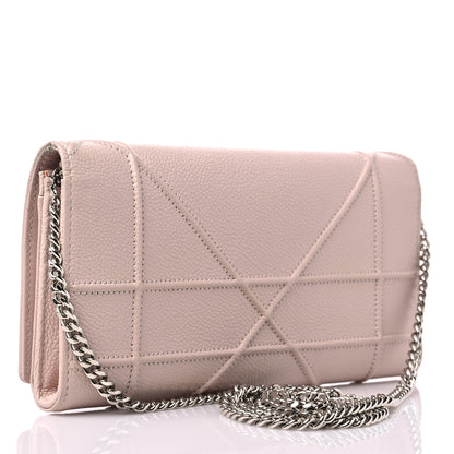 Christian Dior Grained Calfskin Diorama Croisiere Chain Wallet Rose Poudre 2 of 15