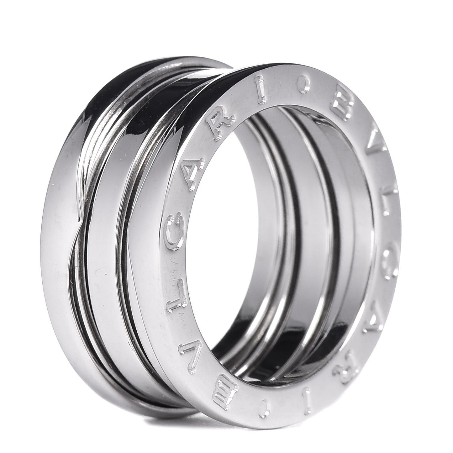 18K White Gold B.Zero1 Three-Band Ring 48 4.5