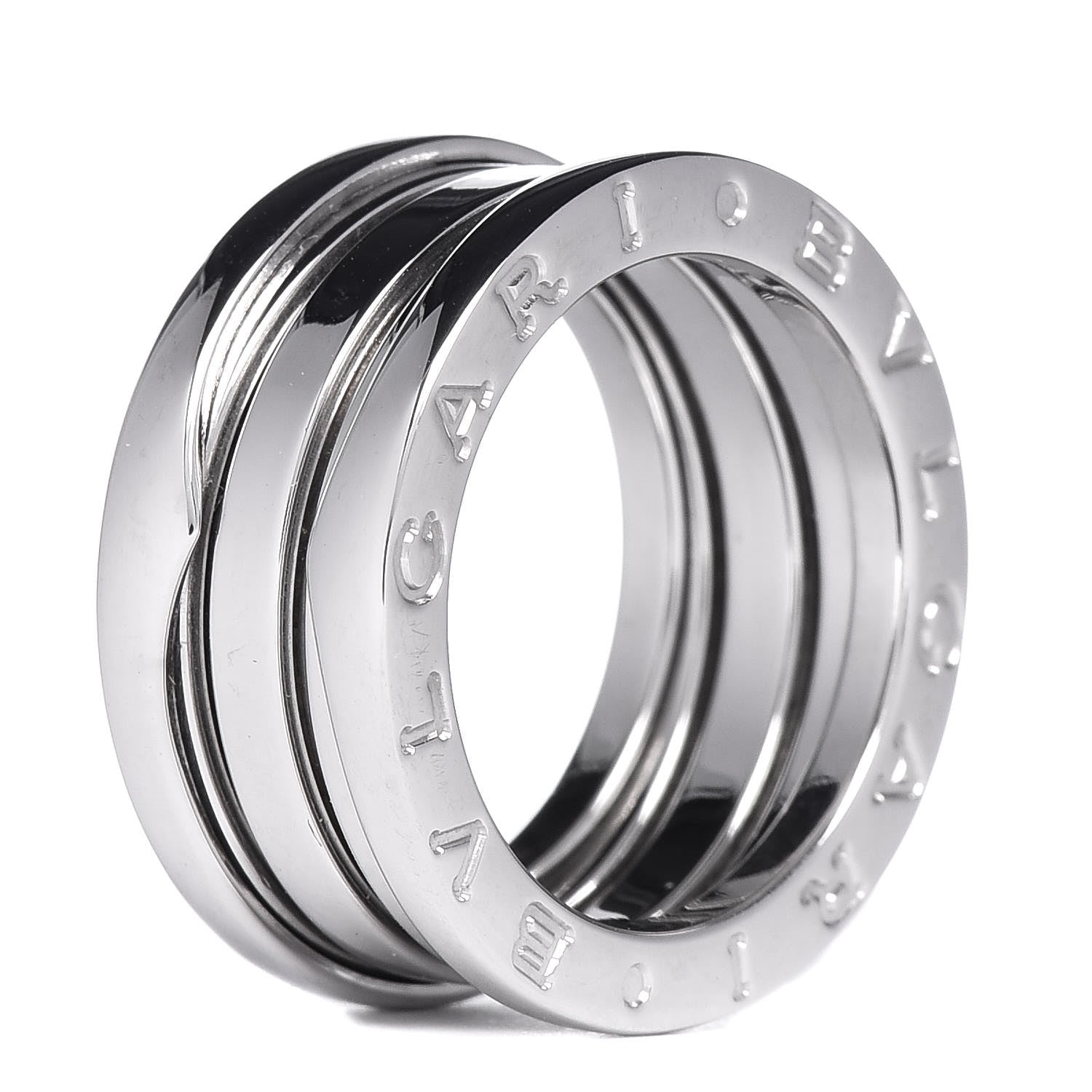 Bulgari 18K White Gold B.Zero1 Three-Band Ring 48 4.5 5 of 5